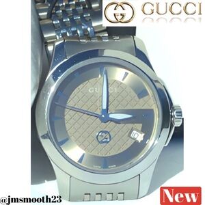 🆕 Gucci G-Timeless Stainless Steel Bracelet Watch